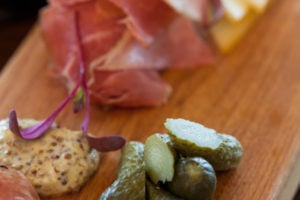 Pickles on Cheese Display